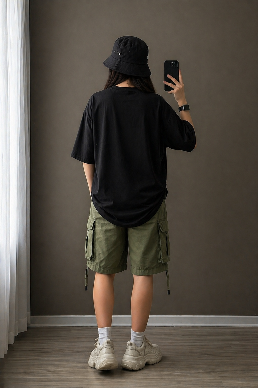 GenzHub Womens Printed Oversized Cotton T-shirt