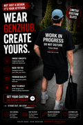 Men’s Premium Black Graphic Printed T-Shirt