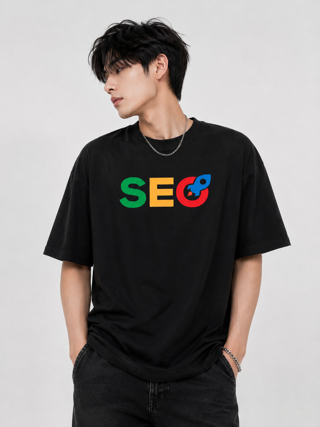 Men’s Black Graphic Printed T-Shirt | Premium Cotton | Stylish Casual Wear