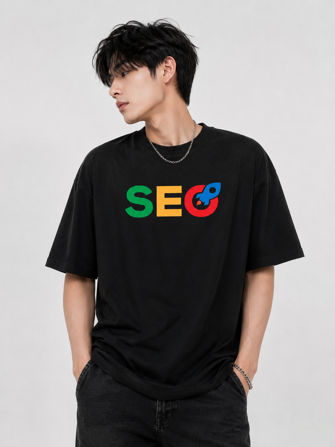 Men’s Black Graphic Printed T-Shirt | Premium Cotton | Stylish Casual Wear