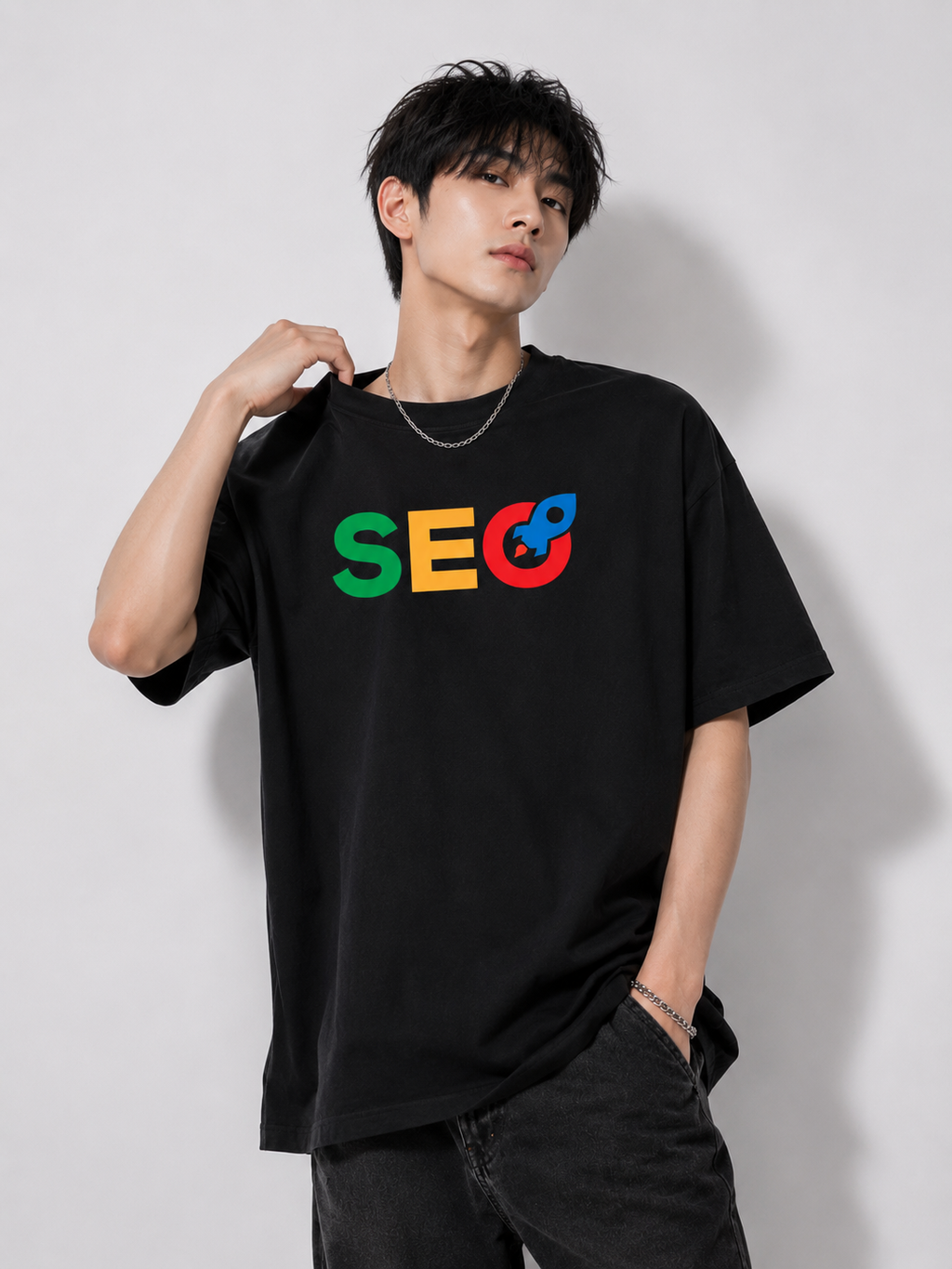 Men’s Black Graphic Printed T-Shirt | Premium Cotton | Stylish Casual Wear