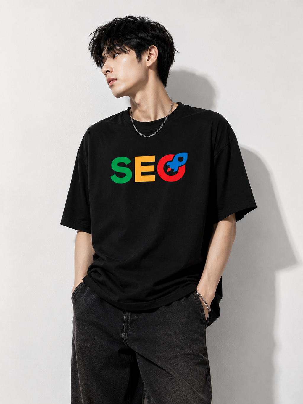 Men’s Black Graphic Printed T-Shirt | Premium Cotton | Stylish Casual Wear